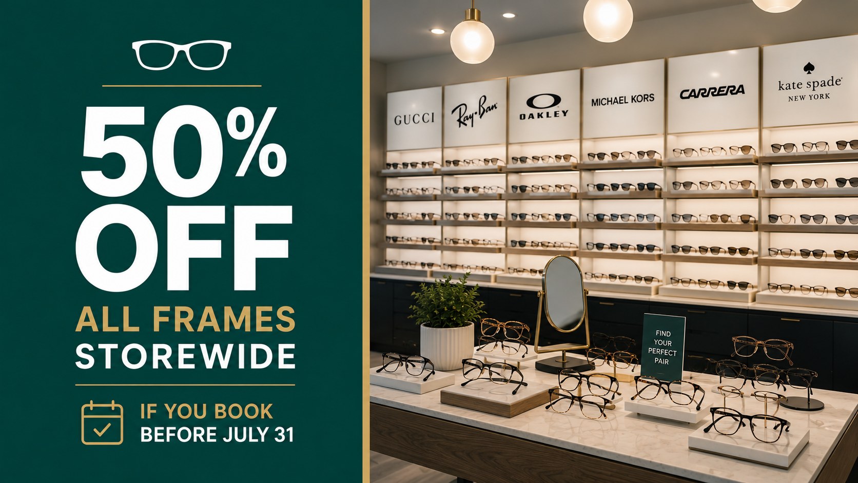 50% off all frames storewide