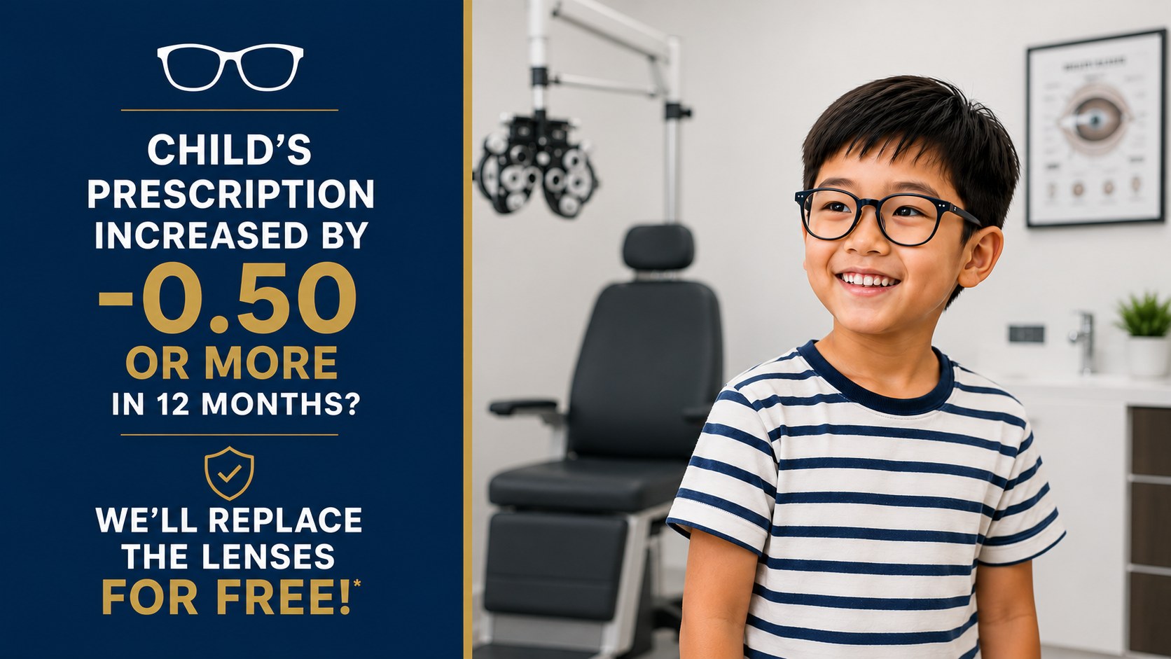 Myopia control lens guarantee for children